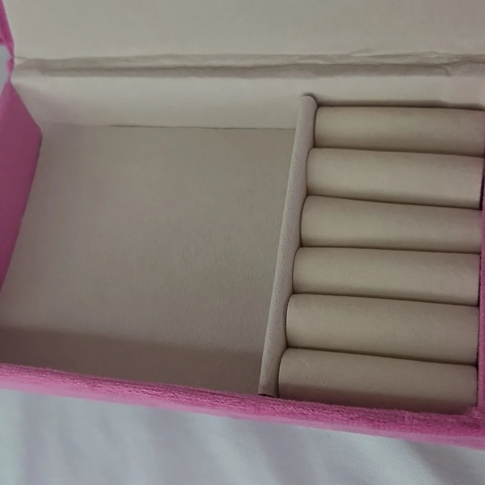 Pink Velvet Jewelry Box Couch Can Be Dolls Sofa Like New